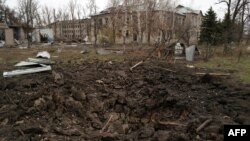 Cảnh hoang tàn do chiến tranh gây ra ở vùng Donetsk, 13/11/2024 (Photo: Florent VERGNES/AFP).